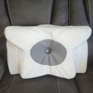 White and Gray Neck Pillow